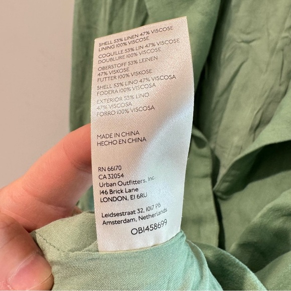 Free People Olivia Linen Blend Oversized Blazer Jacket in Pistachio Green Small - Picture 6 of 13